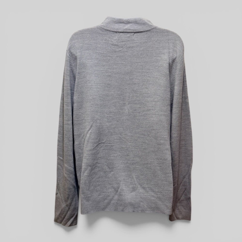 Sag Harbor Soft Acrylic Gray Long Sleeve Mock Turtleneck Sweater Size XL - Picture 3 of 6